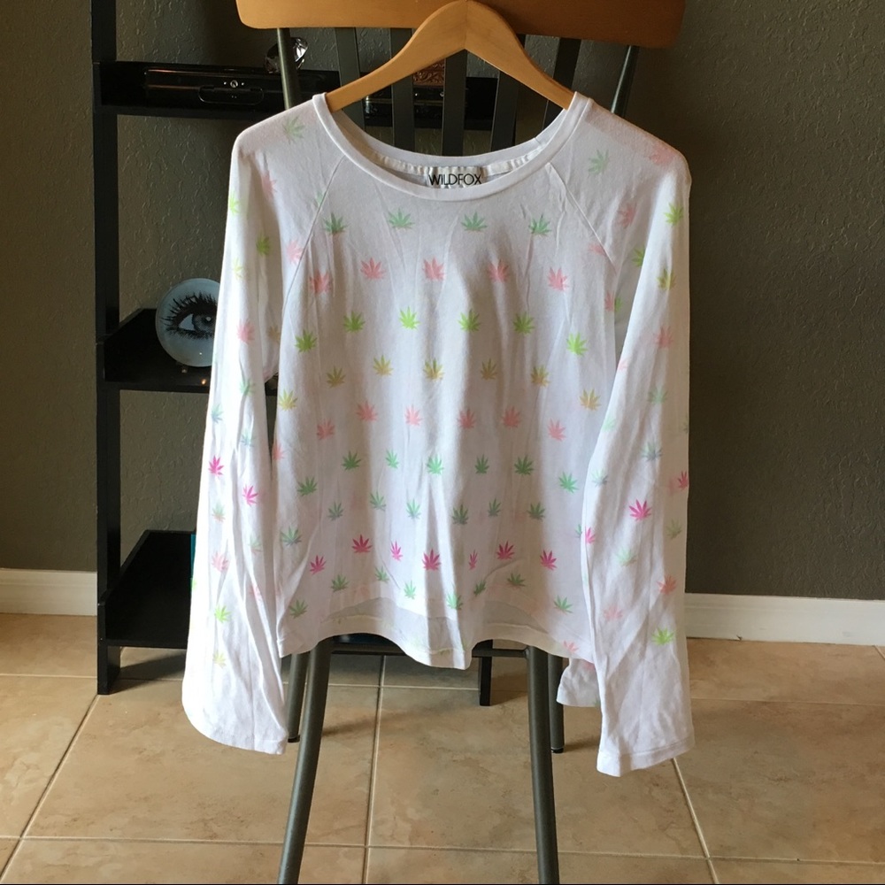 Wildfox pastel reefer bell sleeve top